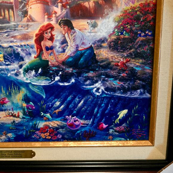 Thomas Kinkaid disney dreams collection the little mermaid 12 X 18 new 13/72 - Picture 3 of 13